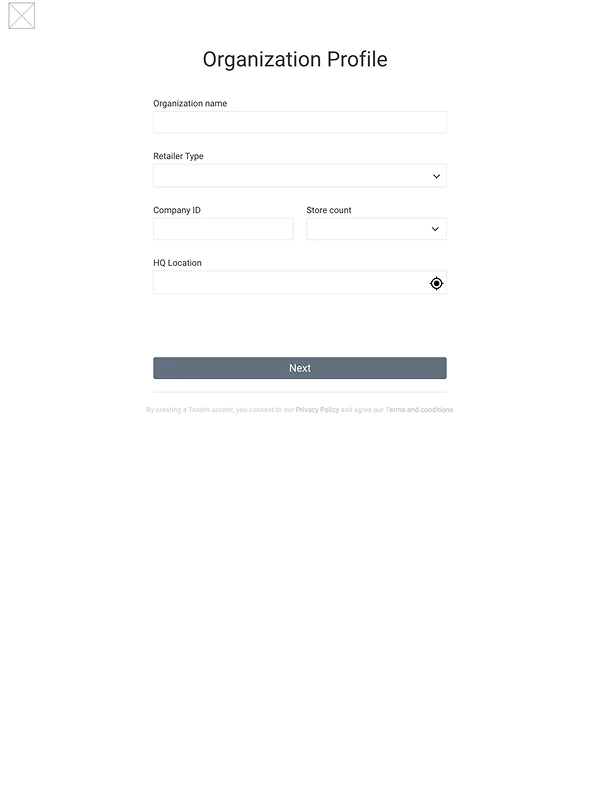 Wireframe: Organization profile