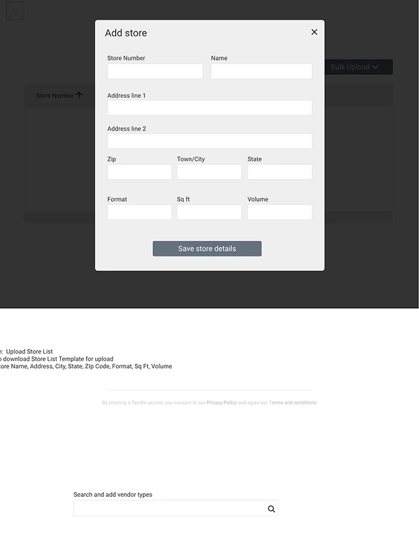 Wireframe: Add a store