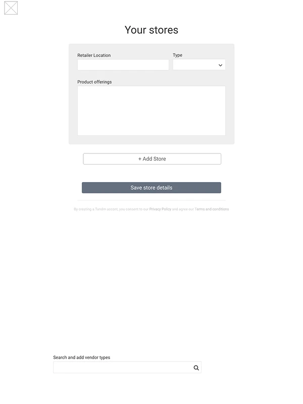 Wireframe: Store details