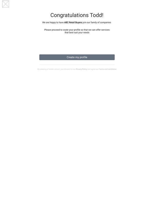 Wireframe: Confirmation